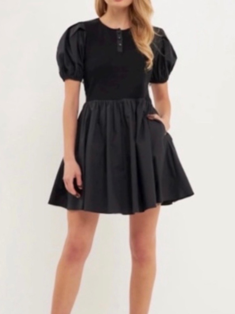 English Factory Anthropologie Brand Black Mini Dress